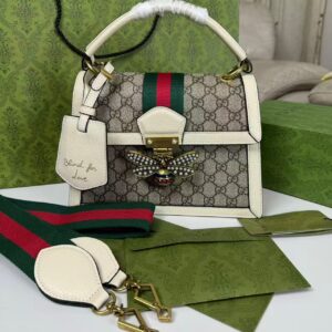 Alternative view of Gucci Queen Margaret GG Small Top Handle Bag 10in/ 26cm Beige And Ebony GG Supreme Canvas For Women GG 476541