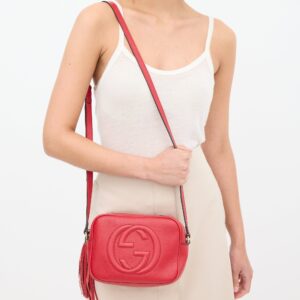 Alternative view of Gucci Soho Small Disco Bag Red For Women, Women's Bags, Shoulder And Crossbody Bags 8in/21cm GG 308364