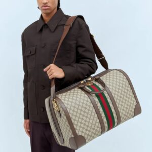 Alternative view of Gucci Savoy Large Duffle Bag 20.5in/ 52cm Beige Gold Hardware For Men 724612 9C2ST 8746