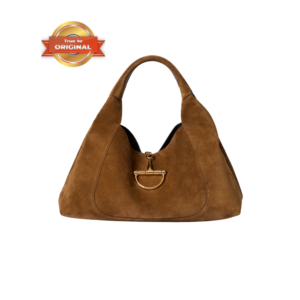 Gucci Softbit Maxi Shoulder Bag 18.1in/ 46cm Brown Suede Gold Hardware For Women 837466 AAFLB 2118