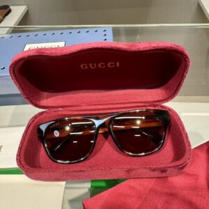 Alternative view of Gucci Square Frame Sunglasses Brown For Women
