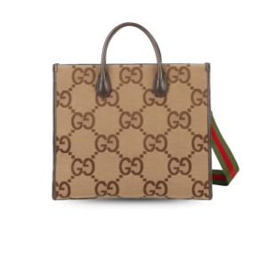 Gucci Tote Bag With Jumbo Camel And Ebony Jumbo GG Canvas For Women 14.6in/37cm ‎678839 UKMDG 2570