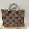 Gucci Tote Bag With Jumbo Camel And Ebony Jumbo GG Canvas For Women 14.6in/37cm ‎678839 UKMDG 2570 - Image 5