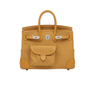 Hermes Birkin Cargo 25 Top Handle Bag 9.8in/ 25cm Beige Silver Hardware For Women