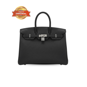 Hermes Birkin Top Handle Bag 11.8in/ 30cm Black Silver Hardware For Women