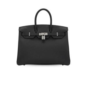 Hermes Birkin Top Handle Bag 11.8in/ 30cm Black Silver Hardware For Women
