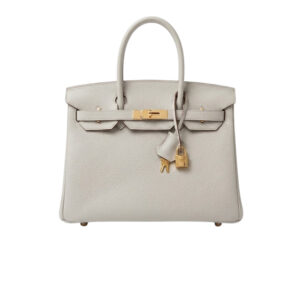 Hermes Birkin Top Handle Bag 11in/ 30cm Gris Gold Hardware For Women