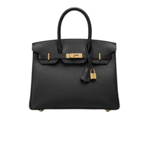 Hermes Birkin Top Handle Bag 13.8in/ 35cm Black Epsom Gold Hardware For Women