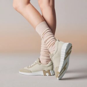 Alternative view of Hermes Bouncing Sneakers Beige Glaise For Women H231004Z F8340