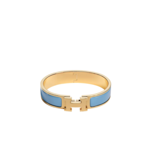 Hermes Clic H Bracelet Bleu Orage Gold Hardware For Women H700001F 6TGM