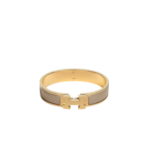 Hermes Clic H Bracelet Marron Glace Gold Hardware For Women H700001F 19PM