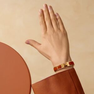 Alternative view of Hermes Clic H Bracelet Orange Fruite Gold Hardware For Women H700001F 8AGM