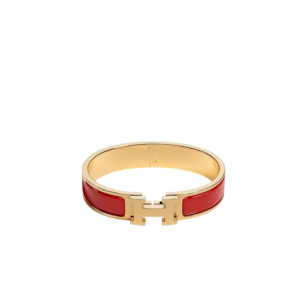 Hermes Clic H Bracelet Rouge Amarante Gold Hardware For Women H700001F 94PM