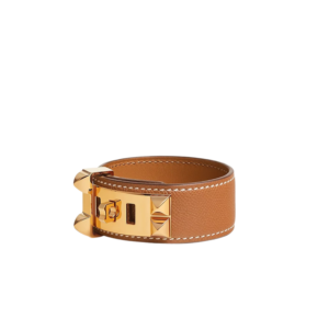 Hermes Collier De Chien 24 Bracelet Brown Gold Hardware For Women H079501CC37T1