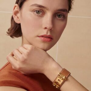 Alternative view of Hermes Collier De Chien 24 Bracelet Brown Gold Hardware For Women H079501CC37T1