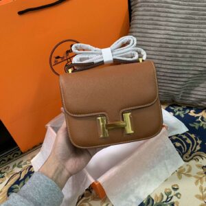 Alternative view of Hermes Constance 18 Crossbody Bag 7.1in/ 18cm Brown Gold Hardware For Women