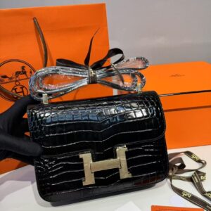 Alternative view of Hermes Constance 23 Pattern Crocodile Black For Women, Women's Handbags, Shoulder Bag 9in/23cm