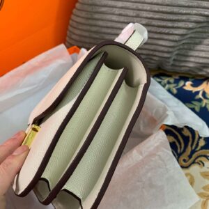 Alternative view of Hermes Constance 18 Crossbody Bag 7.1in/ 18cm White Gold Hardware For Women
