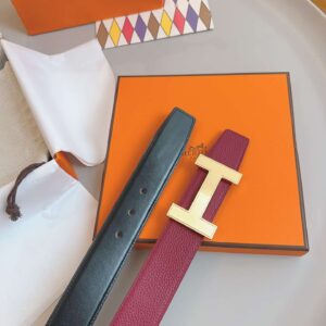Hermes Constance Belt Buckle Burgundy For Women