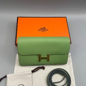 Alternative view of Hermes Constance To Go Long Wallet 8.3in/ 21cm Green Gold Hardware Bag For Women