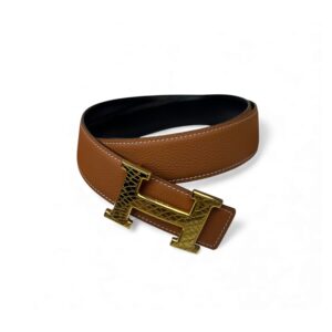 Hermes Constance Martelee Buckle Reversible 40mm Belt Brown For Women