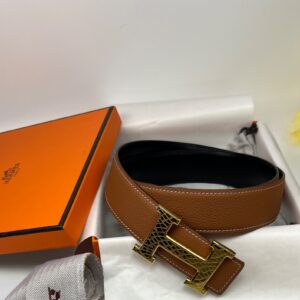 Alternative view of Hermes Constance Martelee Buckle Reversible 40mm Belt Brown For Women