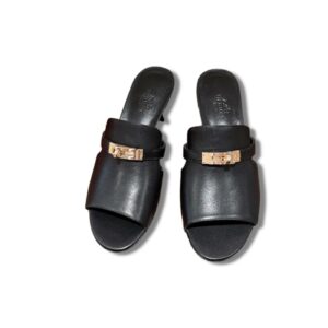 Hermes Candy Sandal Black For Women H222191Z 02350