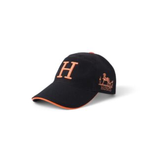 Hermes Davis H Primavera Cap Black Hermes Cap