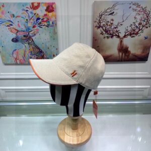 Alternative view of Hermes Davis H Primavera Cap Beige Hermes Cap