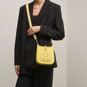 Alternative view of Hermes Evelyne 16 Amazone Shoulder Bag 6.3in/ 16cm Lime Palladium Hardware For Women