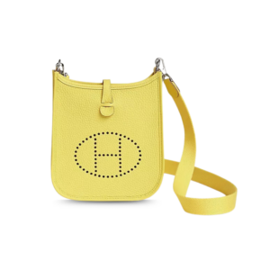 Hermes Evelyne 16 Amazone Shoulder Bag 6.3in/ 16cm Lime Palladium Hardware For Women