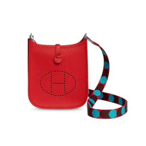 Hermes Evelyne 16 Amazone Shoulder Bag 6.3in/ 16cm Rouge Palladium Hardware For Women
