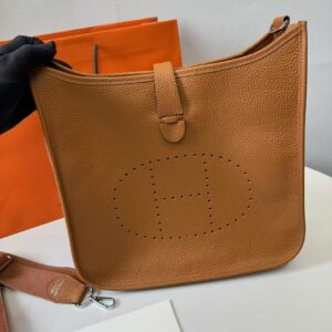 Alternative view of Hermes Evelyne III 29 Bag Brown With Silver-Toned Hardware For Women, Women's Shoulder And Crossbody Bags 11.4in/29cm H073599CC37