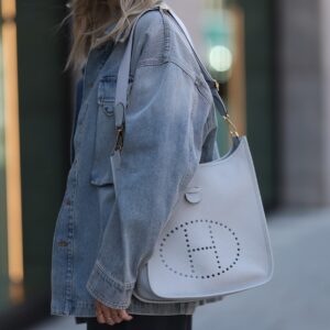 Alternative view of Hermes Evelyne III 29 Bag Light Blue With Silver-Toned Hardware For Women, Women's Shoulder And Crossbody Bags 11.4in/29cm H056277CK18
