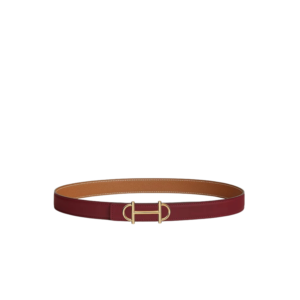 Hermes Gamma 24mm Reversible Belt Rouge H/ Brown For Women H052150CAYF065