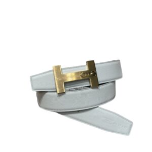 Hermès “H-Zip” 38mm Reversible Belt White & Black