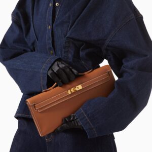 Alternative view of Hermes Kelly Cut Clutch Top Handle 12.2in/ 31cm Brown Swift Gold Hardware For Women
