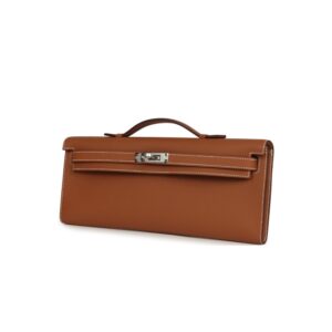 Alternative view of Hermes Kelly Cut Clutch Top Handle 12.2in/ 31cm Brown Swift Silver Hardware For Women