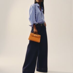 Alternative view of Hermes Kelly Pochette Top Handle Bag 8.7in/ 22cm Orange Epsom Gold Hardware For Women