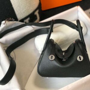 Hermes Lindy Mini Black For Women 19cm / 7.4in
