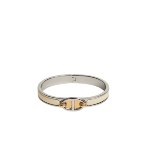 Hermes Mini Clic Chaine D Ancre Bracelet Creme Silver Hardware For Women H209000FP85PM