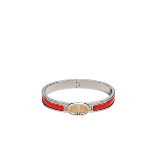 Hermes Mini Clic Chaine D Ancre Bracelet Rouge Amarante Silver Hardware For Women H209000FP94PM