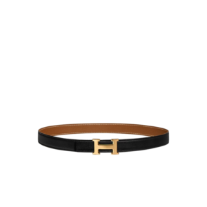 Hermes Mini H 24mm Reversible Belt Noir/ Brown For Women H052150CABV065
