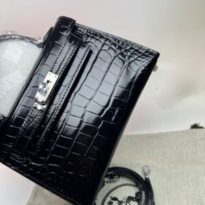 Alternative view of Hermes Mini Kelly 19 Black Silver Toned Hardware Bag For Women, Women's Handbags, Shoulder Bags 7.5in/19cm