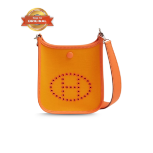 Hermes Neo Evelyne 16 Shoulder Bag 6.3in/ 16cm Light Orange Palladium Hardware For Women H084545CKAB
