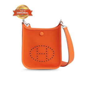 Hermes Neo Evelyne 16 Shoulder Bag 6.3in/ 16cm Orange Palladium Hardware For Women H084545CKAF
