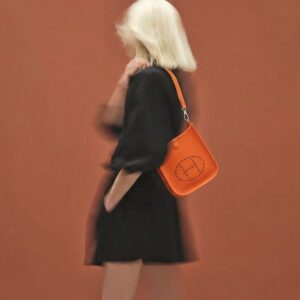 Alternative view of Hermes Neo Evelyne 16 Shoulder Bag 6.3in/ 16cm Orange Palladium Hardware For Women H084545CKAF