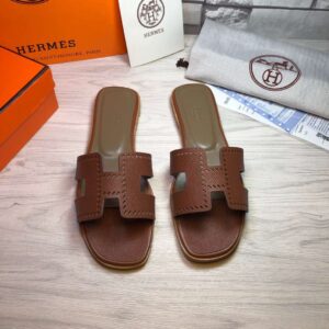 Alternative view of Hermes Oran Sandal Dark Brown For Women
