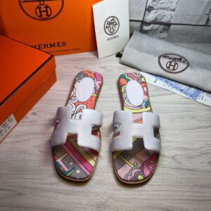 Alternative view of Hermes Oran Sandals White/ Multicolor For Women