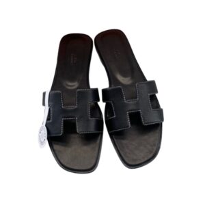 Hermes Oran Sandal Black For Women